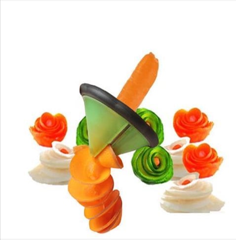 Stainless Steel Salad Curler Set Carrot Spiral Curling Grater Slicing Knife