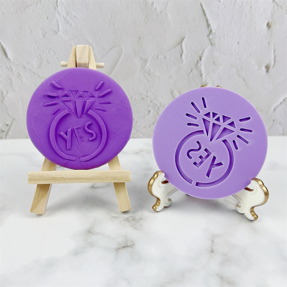 Lover Anniversary Biscuit Mould Stamp