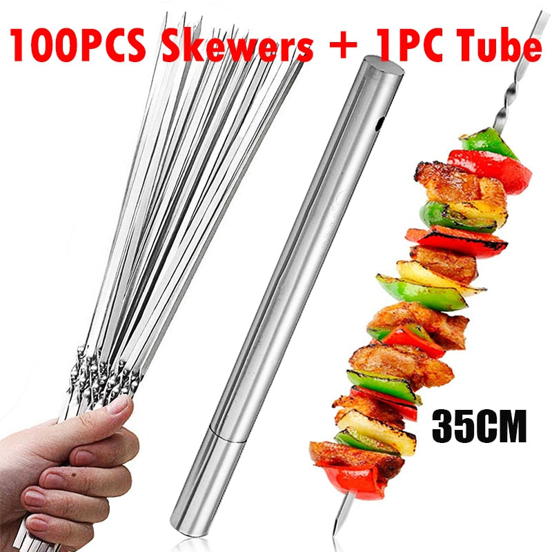 Barbecue Skewer Storage Tube Charcoal