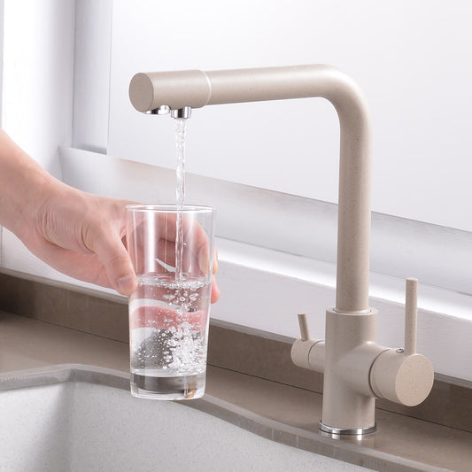 Kitchen Faucet Water with Dot Brass Purifier