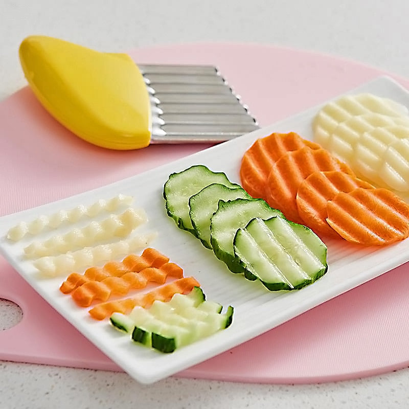 Potato Chip Slicer Vegetable Fruit  Wavy Knife