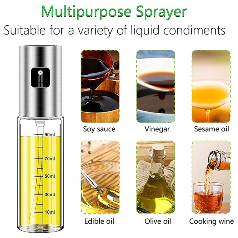 Stainless Steel Olive Oil Sprayer Oil Dispenser Cookware