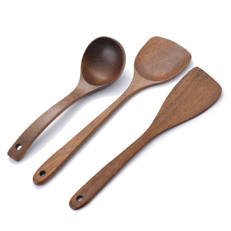 Wooden Spatula Kitchen Nonstick Dedicated