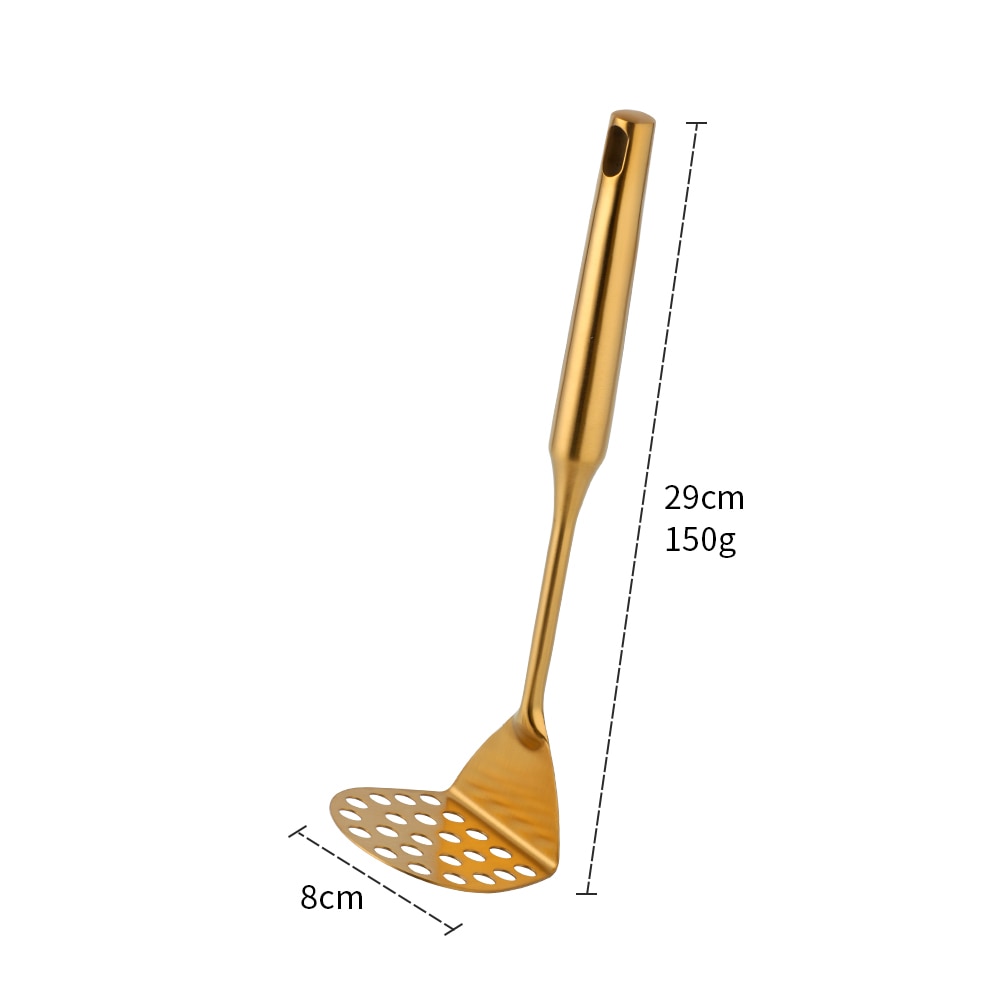 CookwarLong Handle Set Gold Cooking Utensils