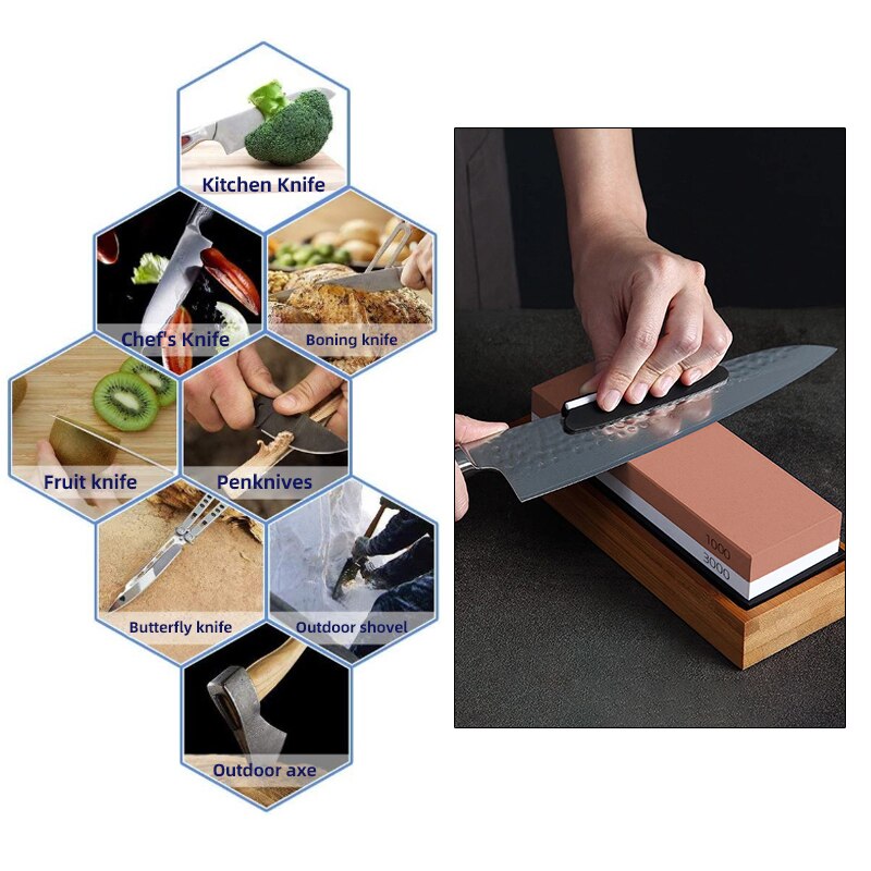 Sharpening Stone Whetstone Dual Side Set Knife