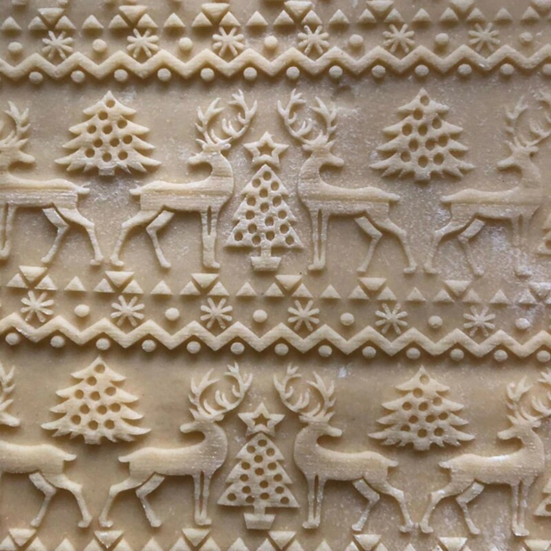 Christmas Embossing Rolling Pins With Patterns