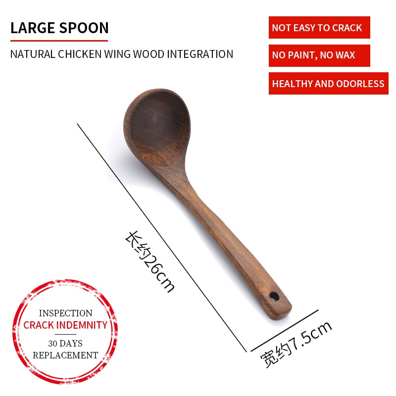 Wooden Spatula Kitchen Nonstick Dedicated