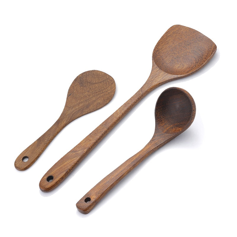 Wooden Spatula Kitchen Nonstick Dedicated