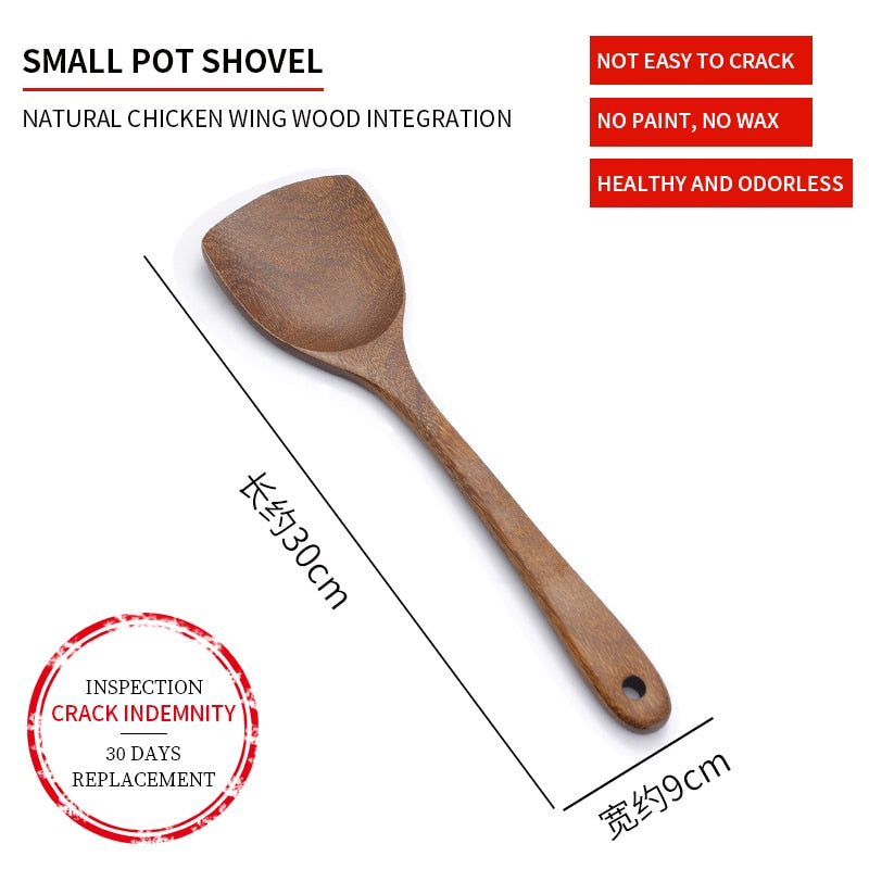 Wooden Spatula Kitchen Nonstick Dedicated