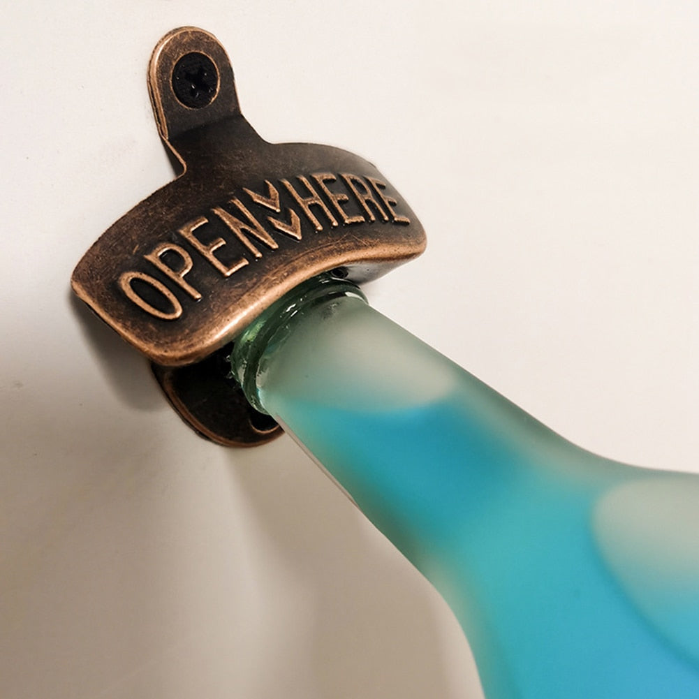 Retro Bottle Wall Mounted Wine Beer Opener