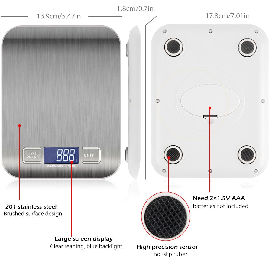 Kitchen Scales Stainless Steel