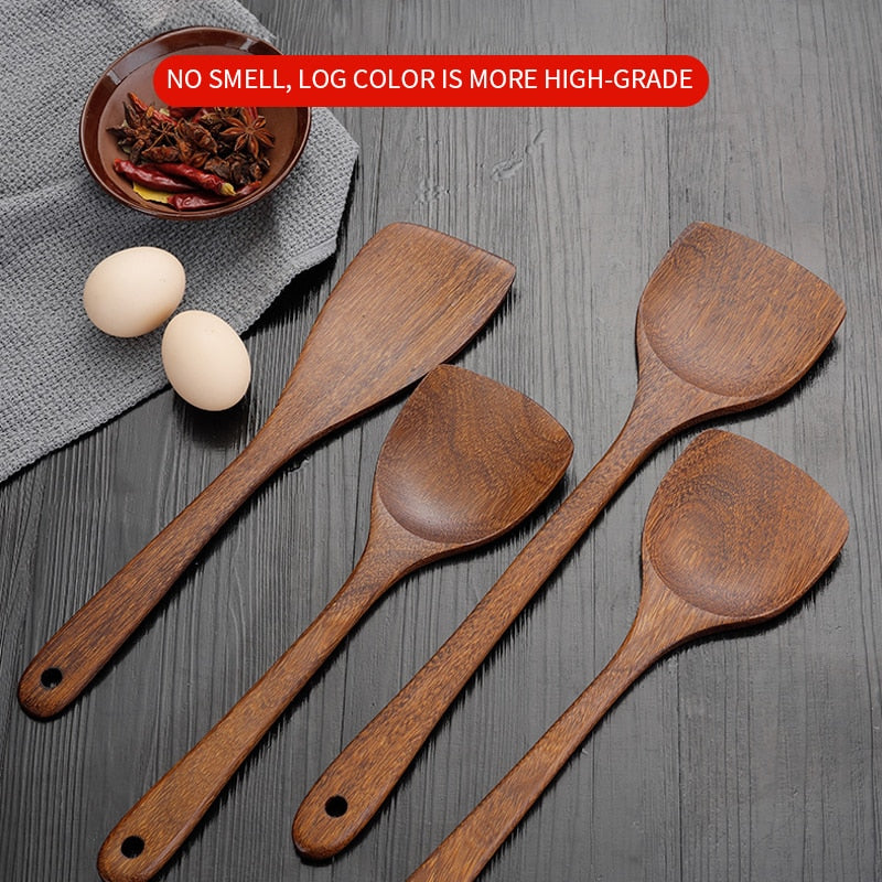 Wooden Spatula Kitchen Nonstick Dedicated