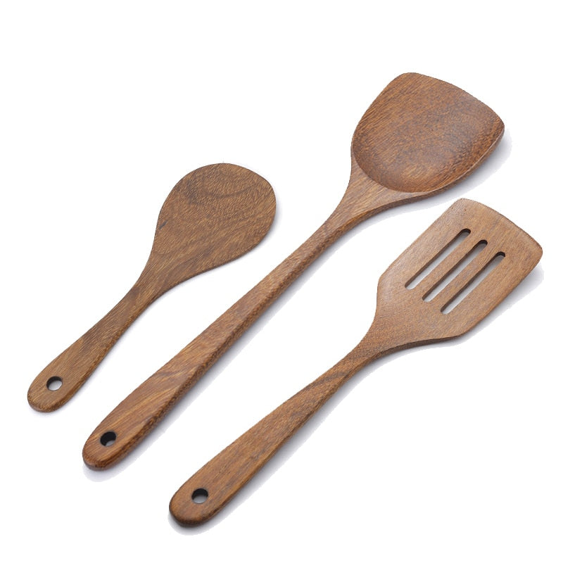 Wooden Spatula Kitchen Nonstick Dedicated