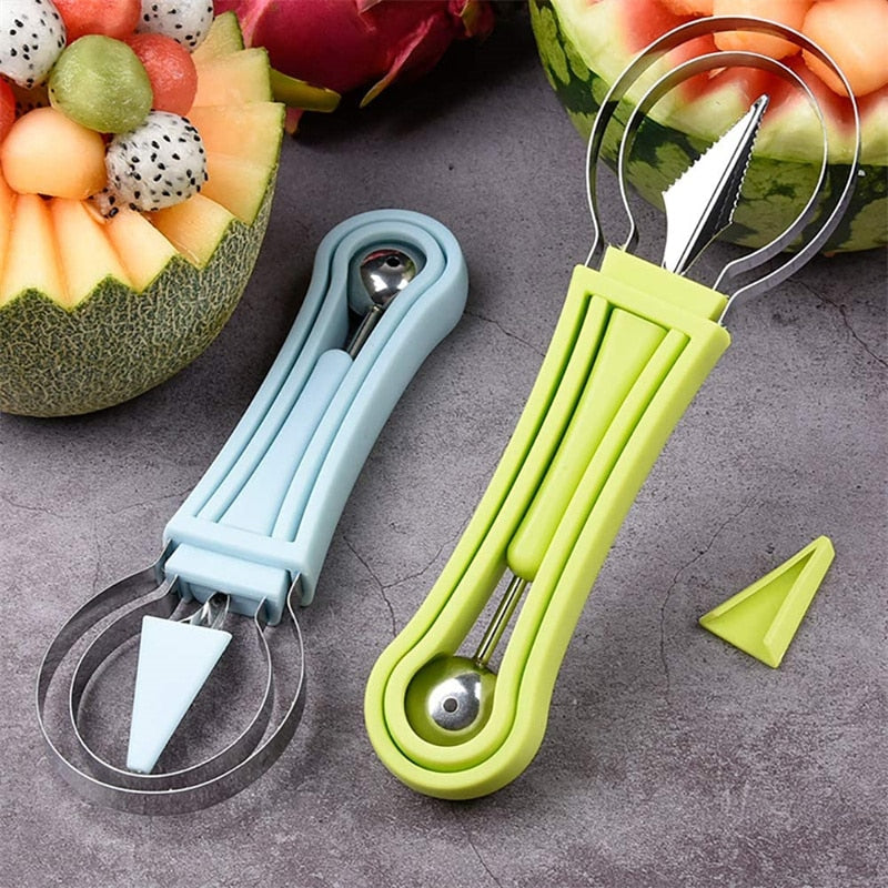 4 In 1 Watermelon Scoop Fruit Carving Knife Cutter