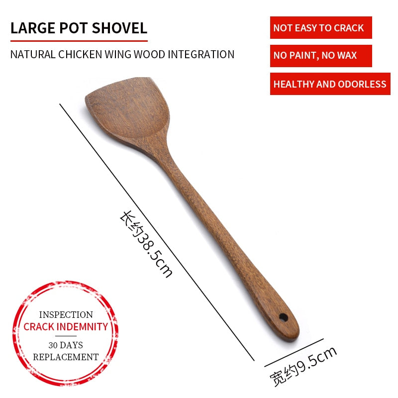 Wooden Spatula Kitchen Nonstick Dedicated