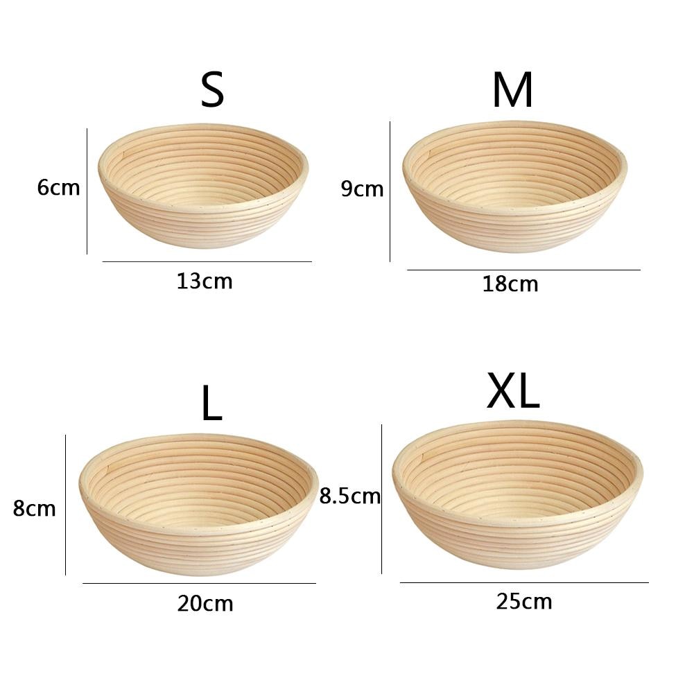 Round Shaped Dough Basket Rattan