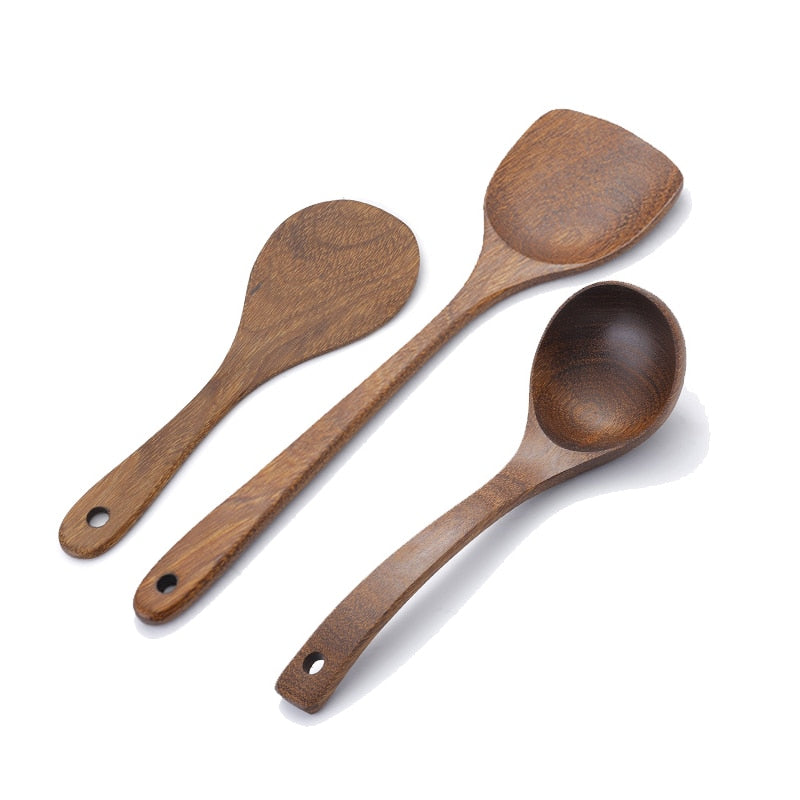 Wooden Spatula Kitchen Nonstick Dedicated