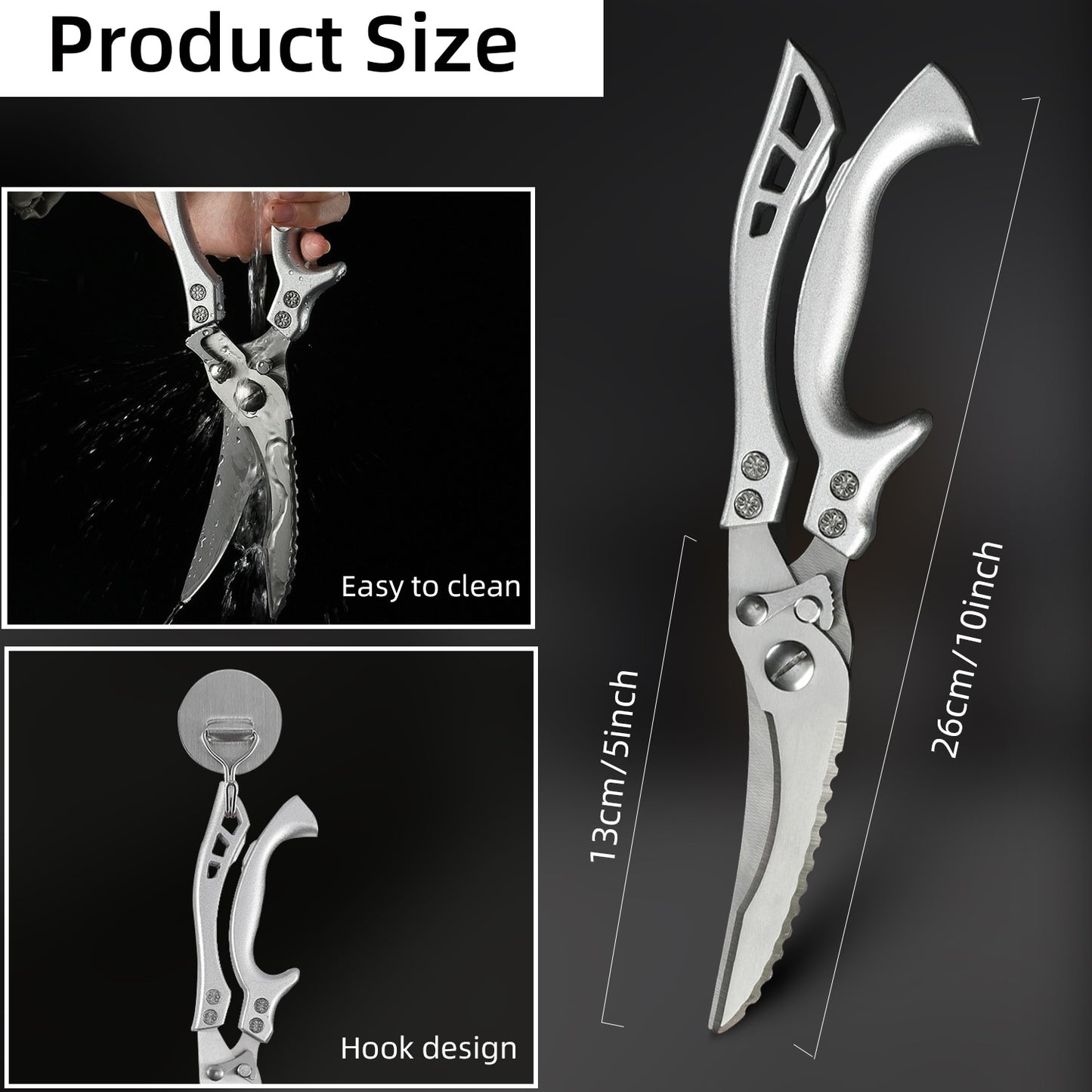 Kitchen Scissors Cutter Stainless Steel