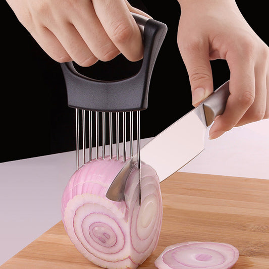 Food Slice Assistant Vegetable Holder Stainless Steel