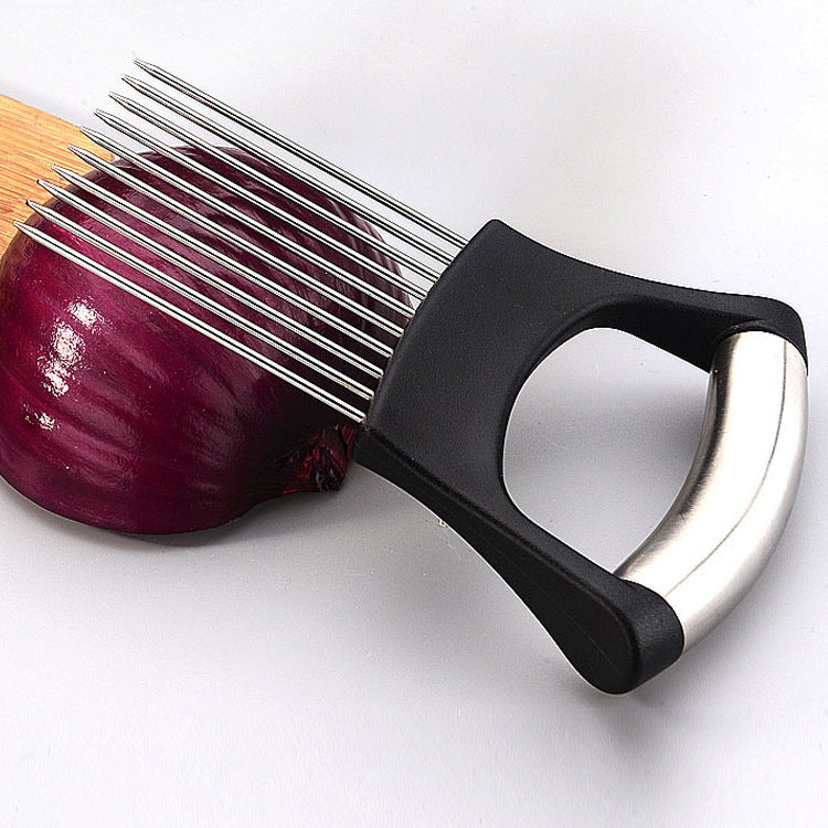 Food Slice Assistant Vegetable Holder Stainless Steel
