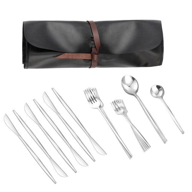 30PCs Full Tableware Multicolor Stainless Steel Cutlery