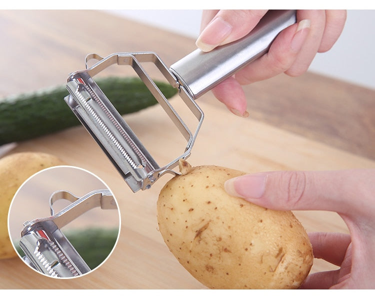 Stainless Steel Multi-function Vegetable Peeler Cutter
